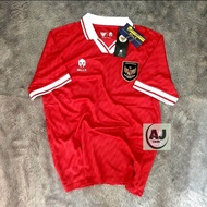 jersey MILLS timnas indonesia warna merah kualitas GO logo garuda timbul // jersey MILLS warna putih