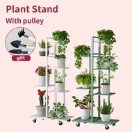 Plant Rack With pulley Plant Stand Indoor Multi-layer Wrought Flower Stand Plant rack stand Pots Gardening Tools Potted Placement shelf