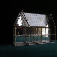 【老時光 OLD-TIME】早期台灣製銅框玻璃屋展示小櫃