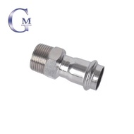 304 DN40 to DN 50 Stainless Steel Water Pipe Connector BSPT Male Threaded Adaptor Fittings