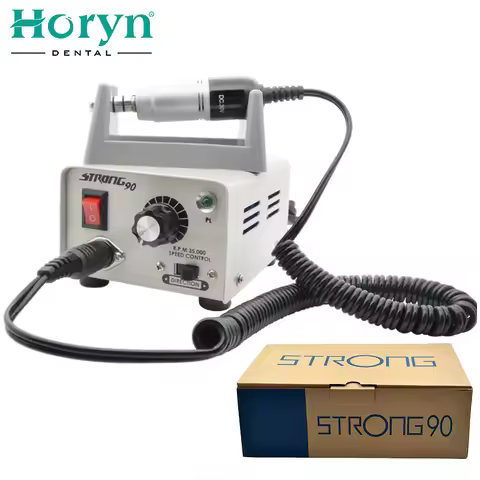 65W Strong 90 Micromotor 102L/E Type Handle Electric Nail Drills Manicure Machine 35000RP Polishing 