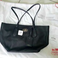 全新 Coach 經典馬車小型托特包-黑色 精品包 名牌包 肩背包
