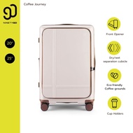 NinetyGo: Front-Opening Travel Bag Coffee Journey 90L06) : Oat White