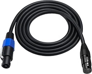Speakon to XLR Speaker Cable, XLR Female to Speakon Male Adapter, 1.8M/6Feet with Twist Lock for DJ/