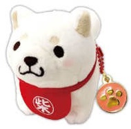 忠犬麻糬柴犬 梅 公仔吊飾（紅色圍巾）