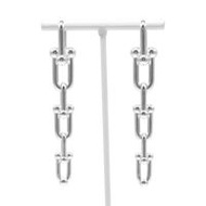 二手蒂芬妮 (Tiffany & Co.) 五金漸層鏈耳環，925 純銀，約 22.5 克。女士款。