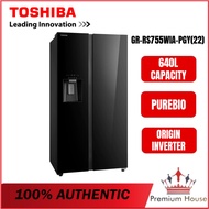 Toshiba GR-RS755WIA-PGY(22) | 640L Side-By-Side Glass Black