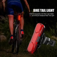 ไฟ LED ชาร์จ USB ได้ไฟรถจักยานกันน้ำขาตั้งเบาะจักรยานไฟท้าย
