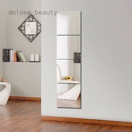 DB 4pcs/set Acrylic DIY Self-Adhesive Full Body Mirror Decorative Wall Sticker