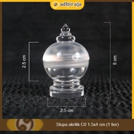 Plain Acrylic Stupa Relic Storage Place C0 (1.5x4 cm) 1 tier