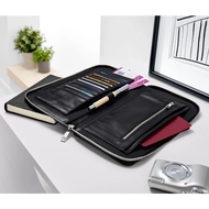 Full High-End Feeling TCM Tchibo Black Multifunctional Long Clip File Bag Storage Travel Card Holder