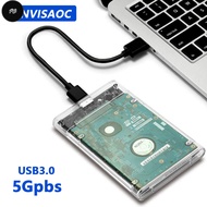 PW Transparent HDD Case SATA to USB 3.0 Hard Drive Enclosure Case External 2.5'' HDD Enclosure for H