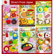 〔Japan Direct〕Eraser Collector Eraser Fun Stationery Pretend Play 6 Types 6 Pack Set A total of 36 s