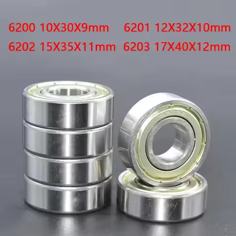 10PCS 6200 6201 6202 6203ZZ 2RS 15*35*11MM Metal Seal High Quality Deep Groove Ball Bearings 10X30X9