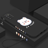 Casing For samsung ao3s a02s phone case Soft liquid silicone shockproof Back cover lovely piggy new 