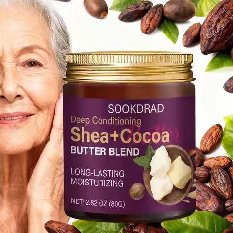 Shea+Cocoa Butter Blend, deep nourish, long-lasting moisture, dry body parts, unisex,80g daily carry