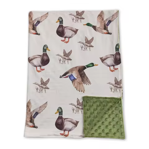 Sibling Baby Kids Children Hunting Deers Ducks Minky Blankets