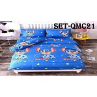 Stitch 4in1 Queen size Fitted Bedsheet (no blanket)
