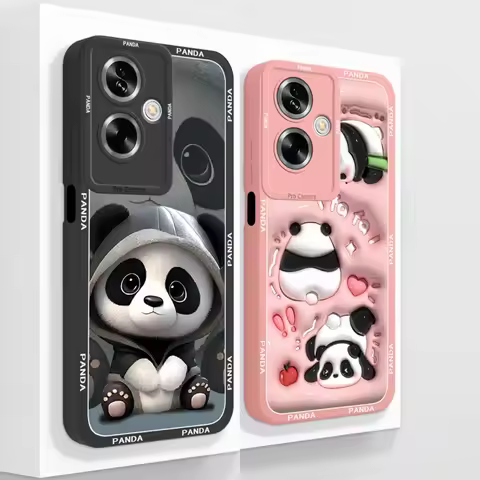 Cute Panda Covers For Oppo A79 5G Case For Oppo A2 5G Full Protection Funda For Oppo A 79 Housing So