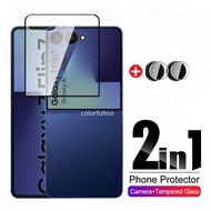 2in1 Front Phone Protective Film For Samsung Galaxy Z Flip 7 Flip7 ZFlip7 5G 9H Full Cover Clear Tem