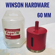 Holesaw Granite 60mm KUGEL Hole Saw Diamond Core Granite Ceramic 60 mm