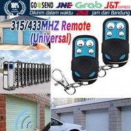 433/315MHz Remot Kontrol Wireless Duplikat Kunci Garage Opener Buka Pintu Garasi Rumah Remot
