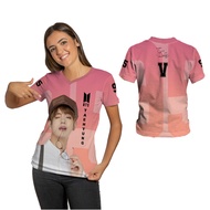 V BTS Adult Women's Long Sleeve Fullprint Jersey