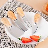 KY-# Factory Wholesale Stainless Steel Wooden Handle Cheese Knife Cheese Knife Butter Pizza Cutter Cake Tool Cheese Knif