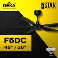 DEKA F5DC PRO 46" 56" SIRIM DC Motor 5 Blades Light LED 20 Speed Remote Control Baby Ceiling Fan KRO