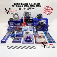Combo Racing Jet 4.65MM LC4S (Auto) LC135 4S Spec 65MM,68MM,70MM,72MM (NLK Jet Rod 4.65MM)