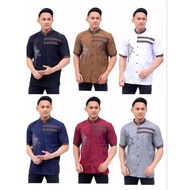 KATUN Koko Shirt For Adult Men Embroidery Combination Of Batik Muslim Clothes For Men SIZE M L XL Cotton