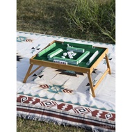Mini Mahjong Travel Small Outdoor Mahjong Table Portable Camping Mahjong Card Household Simple Folding Set