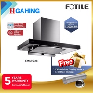 Fotile EMS9028 Kitchen Hood /penyedut asap dapur/Dapur gas kaca /Fotile hood and hob/ Fotile hood / 