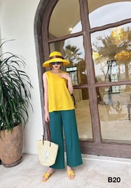 40-68kg Bộ đũi Set đũi tơ xước mềm mát bộ đũi sát nách quần dài đồ bộ nữ sát nách đồ đi biển