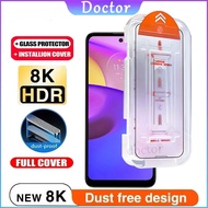 Easy Install Full Tempered Glass Compatible For Motorola Moto E40 E32 E30 E22 E20 E15 E13 One Fusion