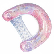 Foldable Inflatable Mesh Pool Buoyant Lounger Ergonomic Headrest Glitter Butterfly Water Buoyant Lou