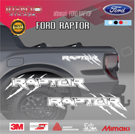 สติ๊กเกอร์FORD RAPTOR จำนวน 2ชิ้น ขนาดใหญ่ 5070 cm.  อุปกรณ์แต่งรถ รถยนต์ รถกระบะ ติดข้างรถ เรนเจอร์