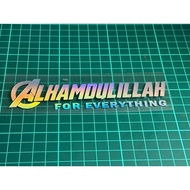 Alhamdulillah decal sticker hologram - waterproof