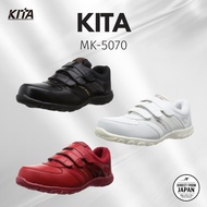 Kita Safety Shoes Mega Safety 3 Magic Straps Low Cut MK-5070 Red 28, Black 24.5, White 24.5, Red 24.