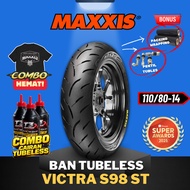 MAXXIS VICTRA 110 / 80 - 14 MAXXIS 110/ 80-14 / 110-80-14 TUBELESS OUTER TIRE AEROX TIRE/ VARIO TIRE