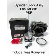 MESIN Cylinder Block Assy Stihl MS381 PSP Poring Buring Block Chainsaw Chainsaw Senso Stihl 381 25in