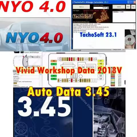 TachoSoft Mileage Calculator 23.1 +2017 NYO 4 Full Database Airbag+Vivid Workshop Data 2018V Auto Da