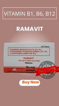 RAMAVIT Vitamin B1 + B6 + B12 100 Tablets