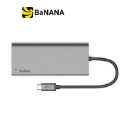 [อุปกรณ์แปลงสัญญาณ] Belkin USB-C 6 in 1 Multifunctional Converter Hub Gray (F4U092btSGY)  by Banana 