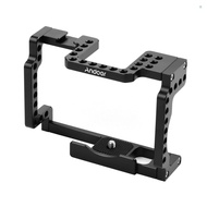 Andoer Camera Cage Rig Aluminum Alloy with Cold Shoe 1/4 Thread Compatible with Canon M50 Mirrorless