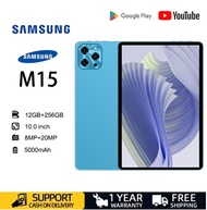 Samsung Tab M15 แท็บเล็ต 10.1 นิ้ว 12GB + 512GB แท็บเล็ตเกมรองรับภาษาไทย iPad HD แท็บเล็ต COD