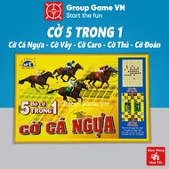 5 in 1 chess set Seahorse Chess - Go Chess - Checkers - Animal Chess - Guessing Chess Boardgame fami