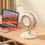 【Strong Wind】Table Fan 3 Speeds Portable Fan USB Rechargeable 2400mAh Large Capacity Battery 3D Circ