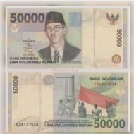 Uang Kertas Lama Kuno 50 Ribu Rupiah Emisi T 1999