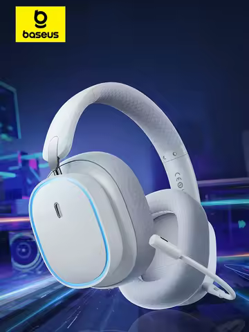 Baseus GH02 Wireless Gaming Headsets with Mic Headphones Bluetooth 5.3 40mm Driver 2.4G/Wireless/Cab